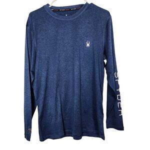 Spyder swim shirt rash guard UPF 50 blue long sleeve water sport small NWT